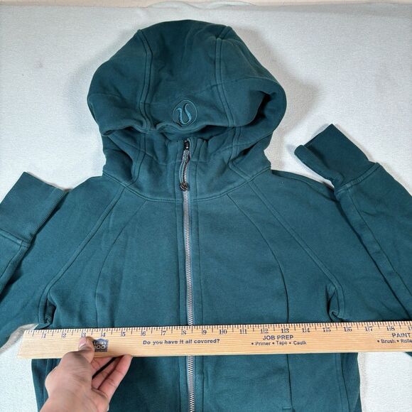 Lululemon Scuba Full Zip Hoodie Size 6 Jasper Green - Picture 10 of 10